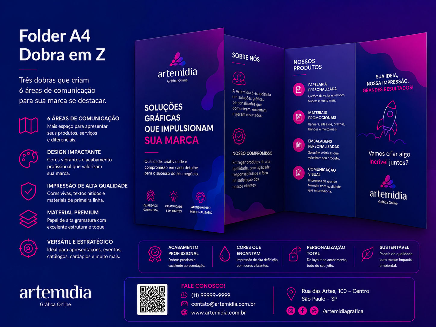 Folder A4 Dobra em Z